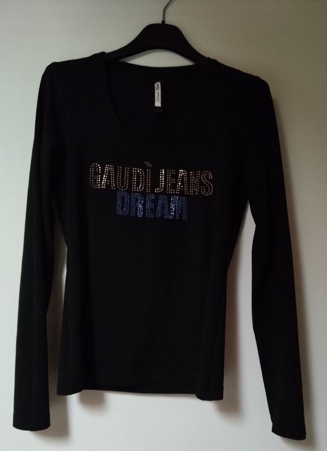T-shirt Gaudi Jeans Dream nera