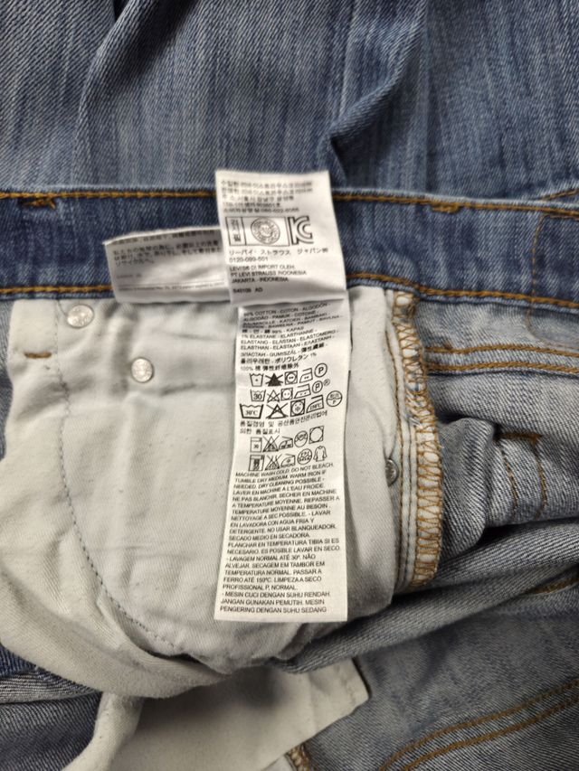 Jeans Levi's 510 Slim Fit Jeans Uomo W31 L32 Denim