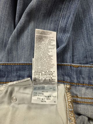 Jeans Levi's 510 Slim Fit Jeans Uomo W31 L32 Denim