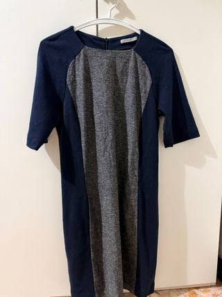 Vestito Pinko blu e grigio
