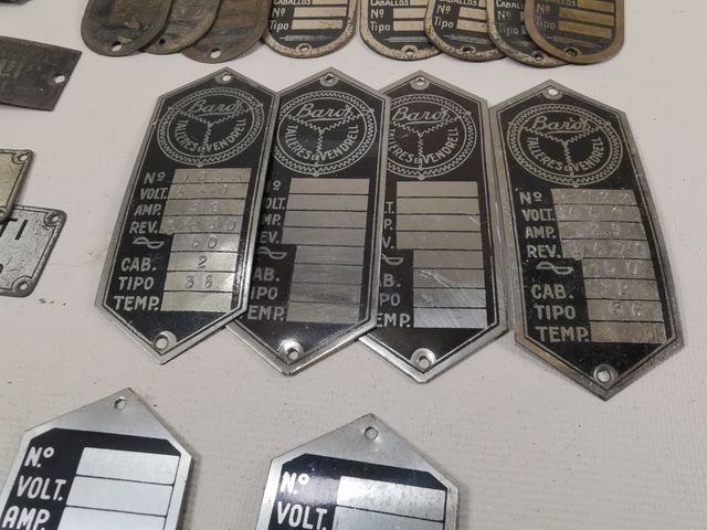 Chapas identificativas motores antiguos