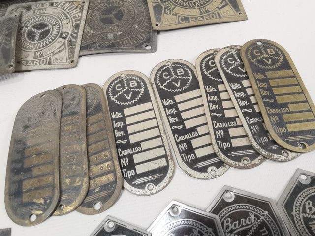 Chapas identificativas motores antiguos