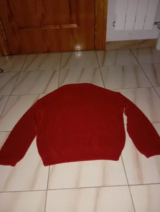 Jersey color rojo vino mujer