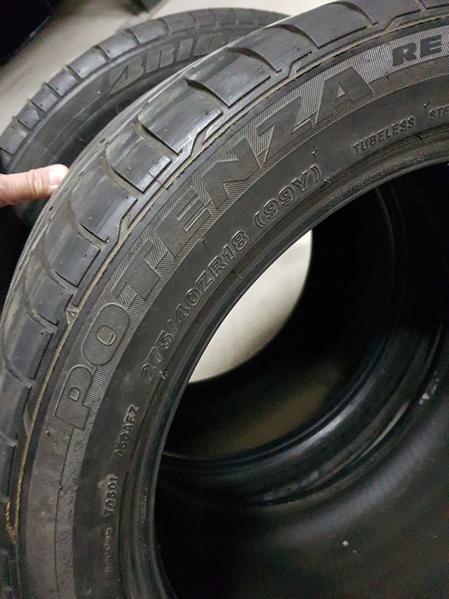 Pareja Neumáticos Bridgestone 275/40 R18 dot 2017