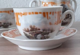 Juego de café antiguo de porcelana marca Kahla