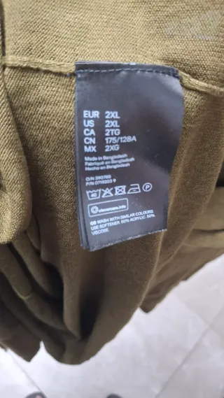 Jersey largo verde oliva