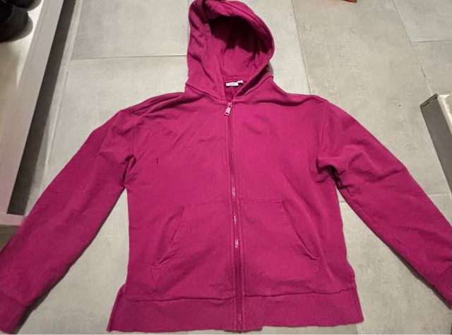 Giacca con cappuccio fucsia