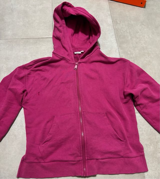 Giacca con cappuccio fucsia