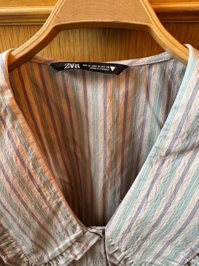 Camisa cuello bebé rayas