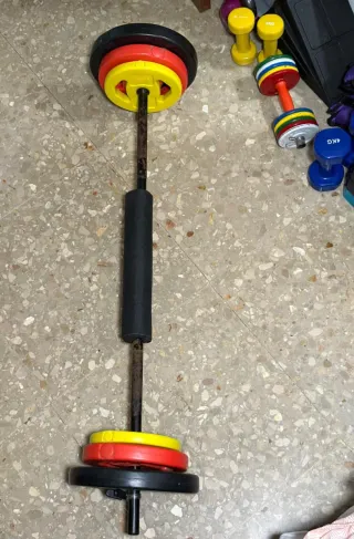 Set Barra Akrafit + Discos 1.25kg/2.5kg/5kg