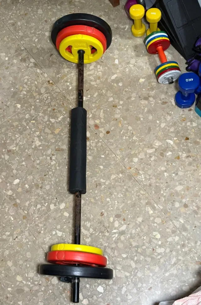 Set Barra Akrafit + Discos 1.25kg/2.5kg/5kg