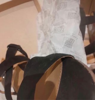 Sandali eleganti neri incrociati Tg 38