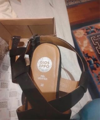 Sandali eleganti neri incrociati Tg 38