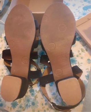 Sandali eleganti neri incrociati Tg 38