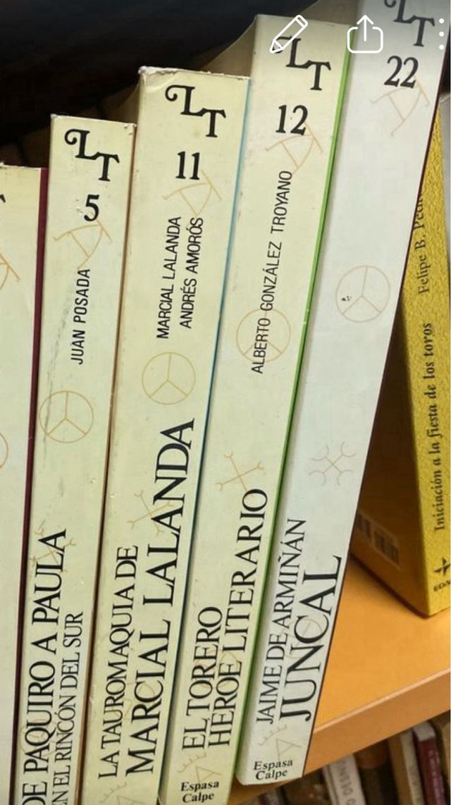 Colección Libros Tauromaquia Espasa Calpe