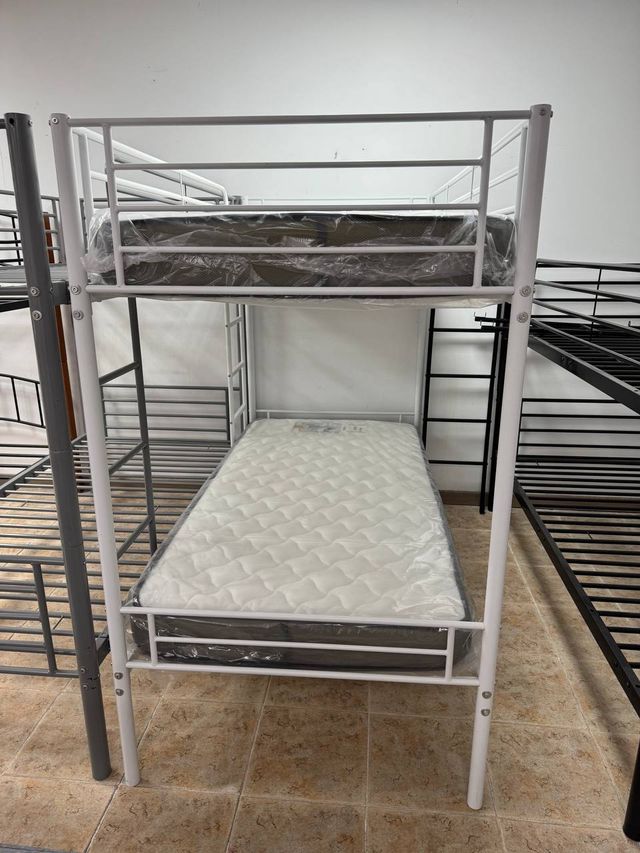 Litera + 2 colchones 90 x 190 cm oferta