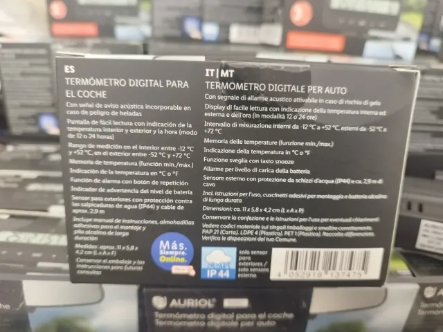 AURIOL BASIC Termómetro Digital Automóvel