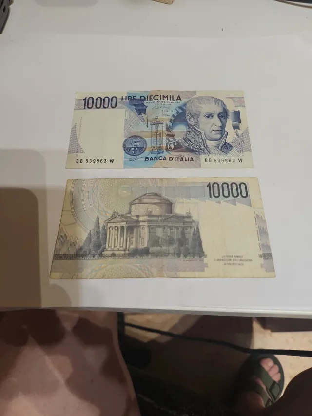 Billete 10000 Liras Italianas