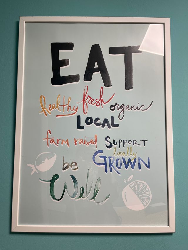 Cuadro Eat Healthy Fresh Organic Local