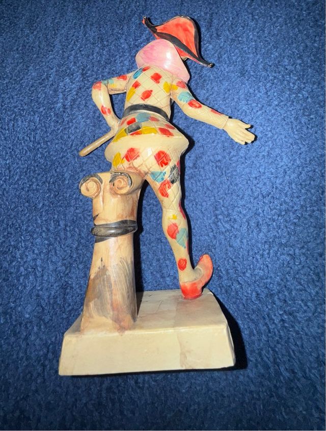 Figuras de colección estilo Arlequín y Pierrot