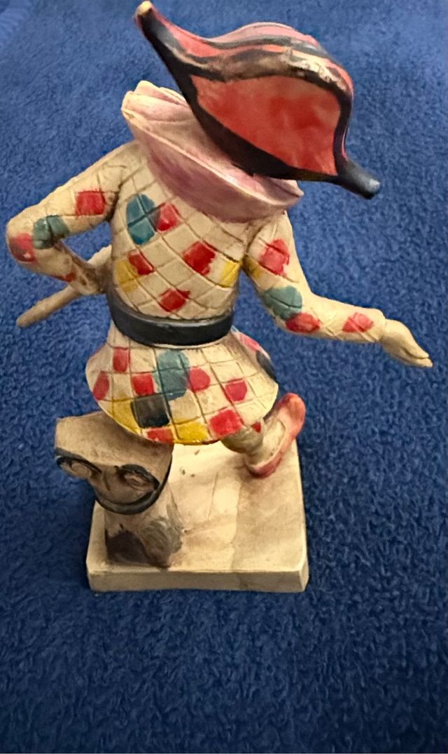 Figuras de colección estilo Arlequín y Pierrot