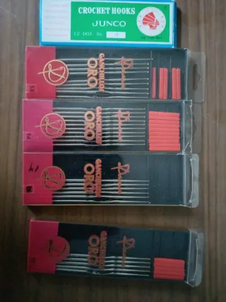 Lote 65 agujas de crochet Junco