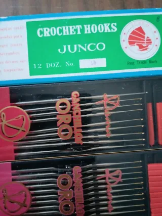 Lote 65 agujas de crochet Junco