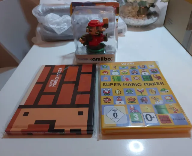 Wii U Super Mario Maker +libro + Amiibo