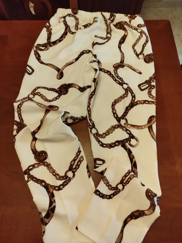 Pantaloni donna fantasia catene