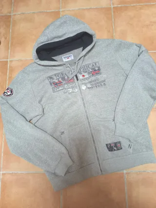 Sudadera Geographical Norway Gris 3XL