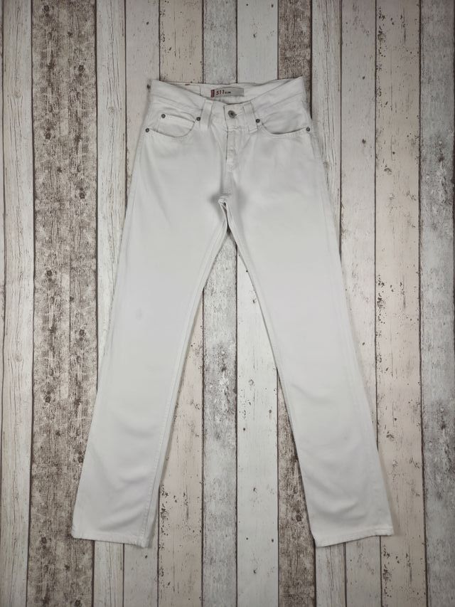 Jeans Levi's 511 Slim Fit Jeans Bianchi W29 L34 