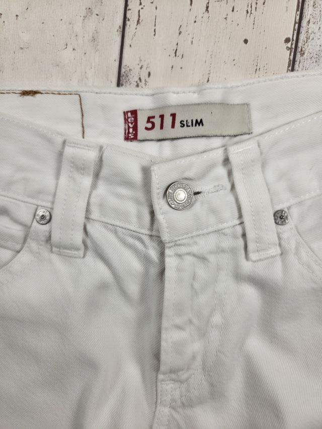 Jeans Levi's 511 Slim Fit Jeans Bianchi W29 L34 
