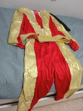 Disfraz Torero Talla Única Rojo y Dorado