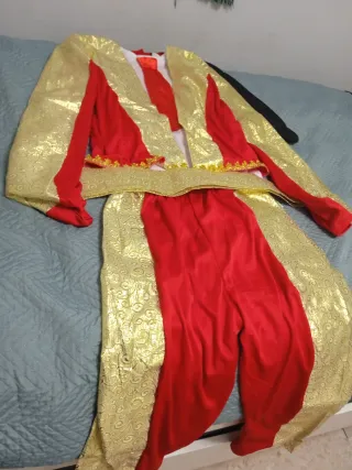 Disfraz Torero Talla Única Rojo y Dorado
