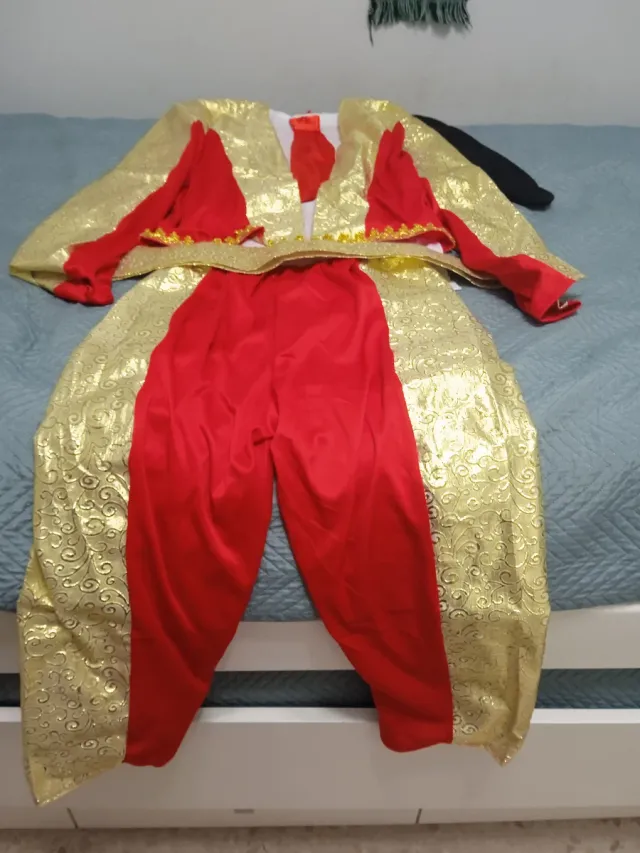 Disfraz Torero Talla Única Rojo y Dorado