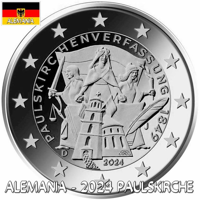 Moneda 2€ Alemania 2024 Paulskirche
