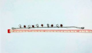 Pulsera fantasía plateada y marrón