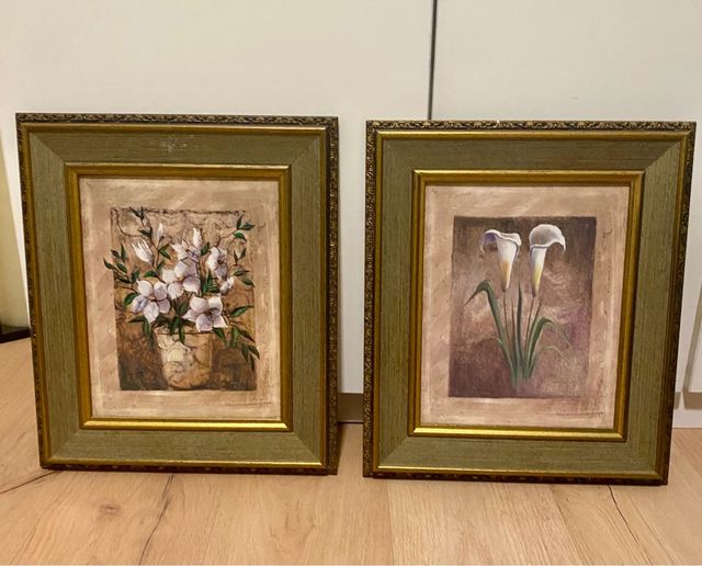 2 dipinti decorativi floreali