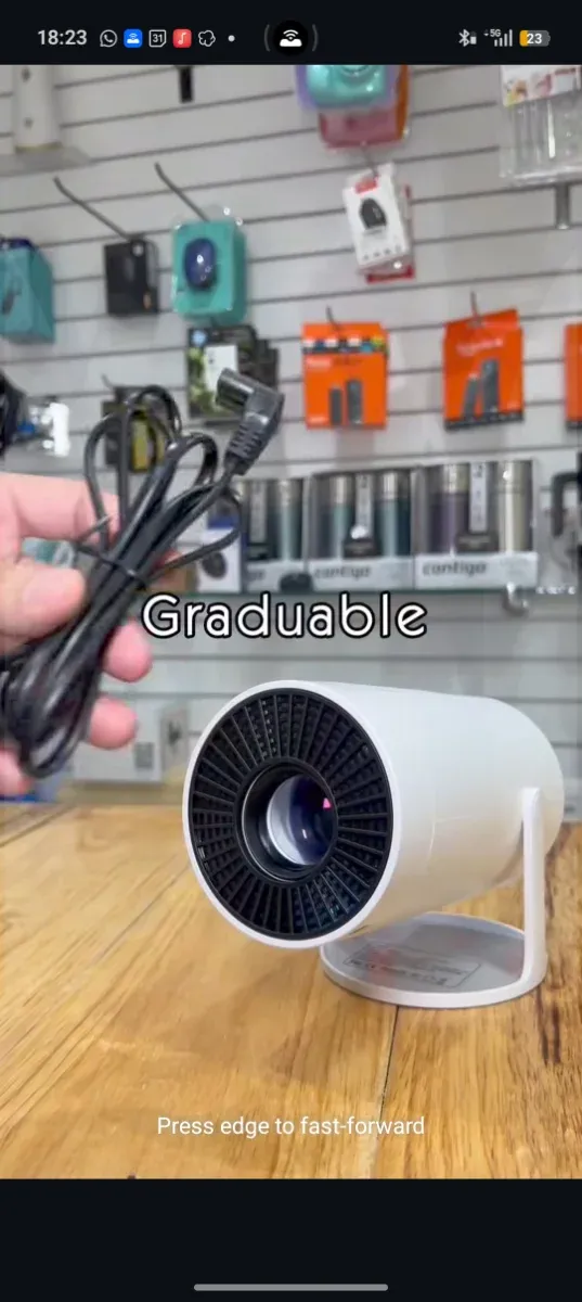 Proyector Mini LED Blanco compatible con móviles