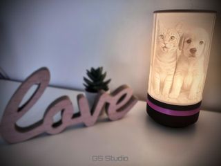 Candeeiro Luno Vidro e Plástico