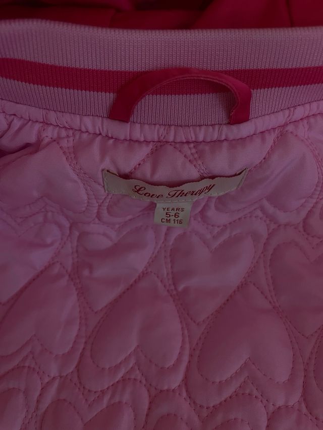 Bomberino bambina rosa con zip e cuore