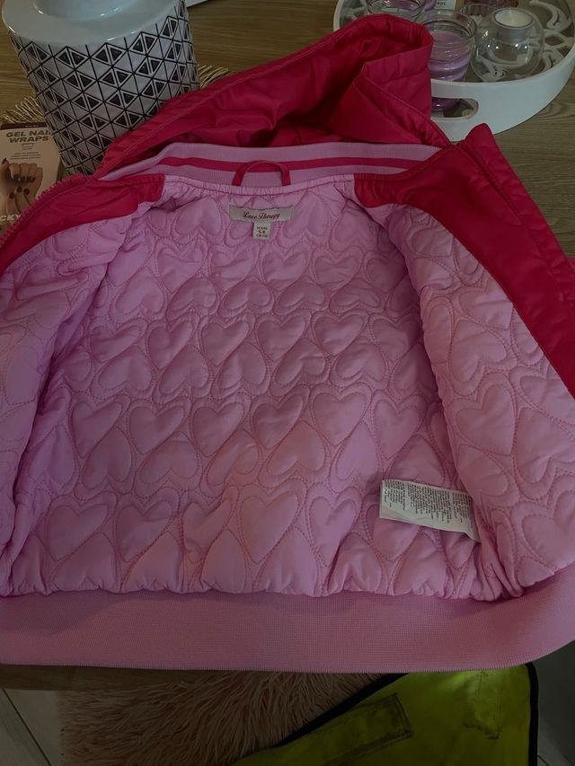 Bomberino bambina rosa con zip e cuore