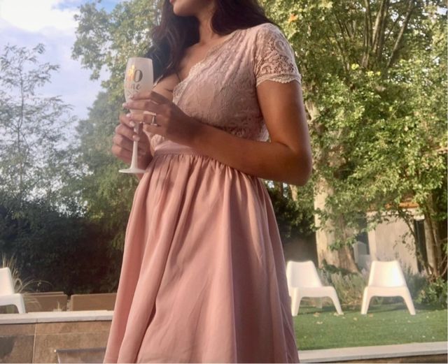 Vestido de ceremonia rosa