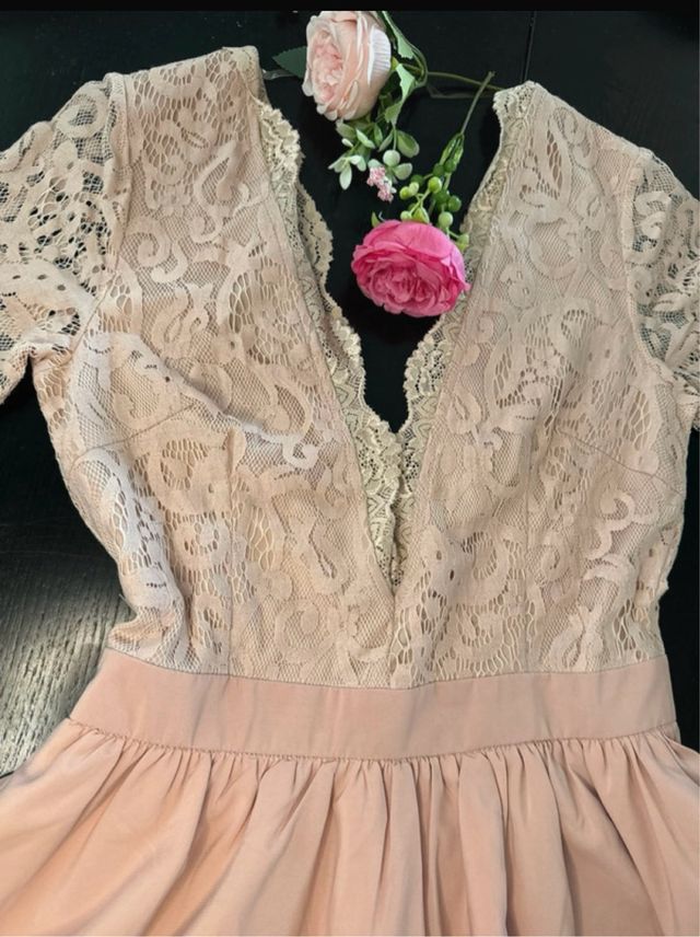 Vestido de ceremonia rosa