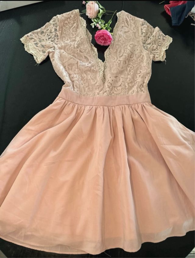 Vestido de ceremonia rosa