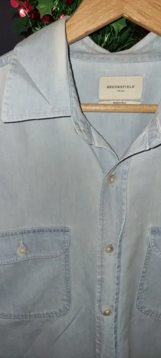 Camicia blu jeans uomo