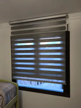 2 Stores 140cm Beige/Gris