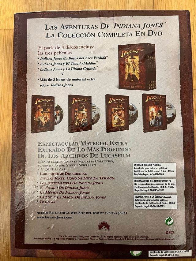 Trilogía Indiana Jones DVD
