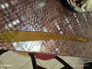 Cravatta vintage verde e arancione