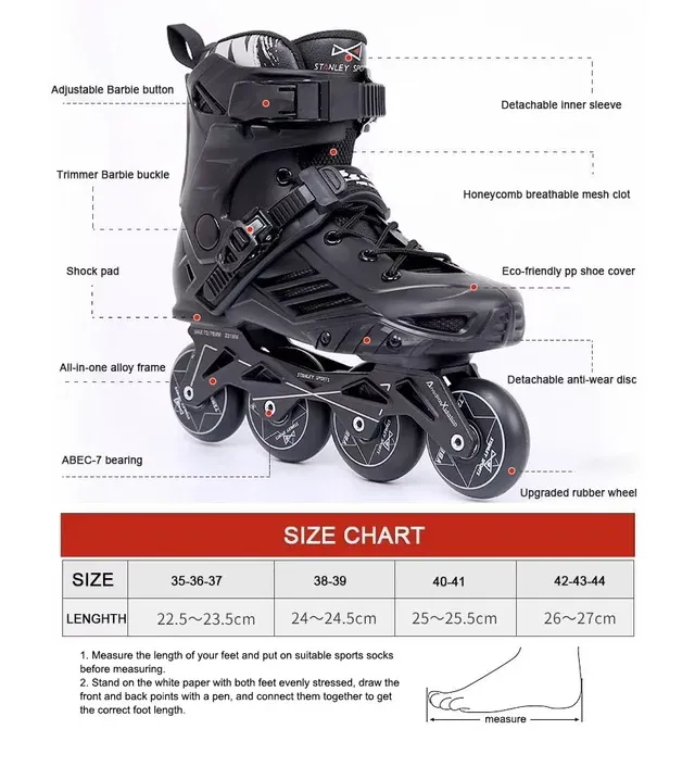Patines en línea 4 ruedas 72/76 mm